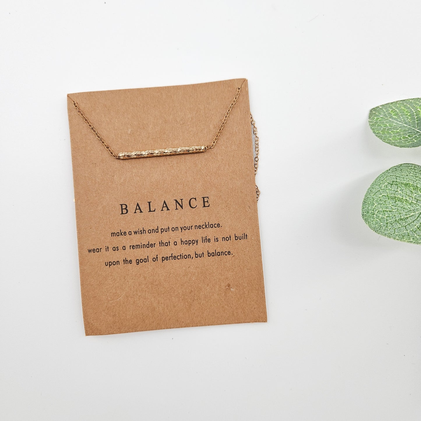 Balance Bar Necklace | Minimalist Gold Necklace Gift for her