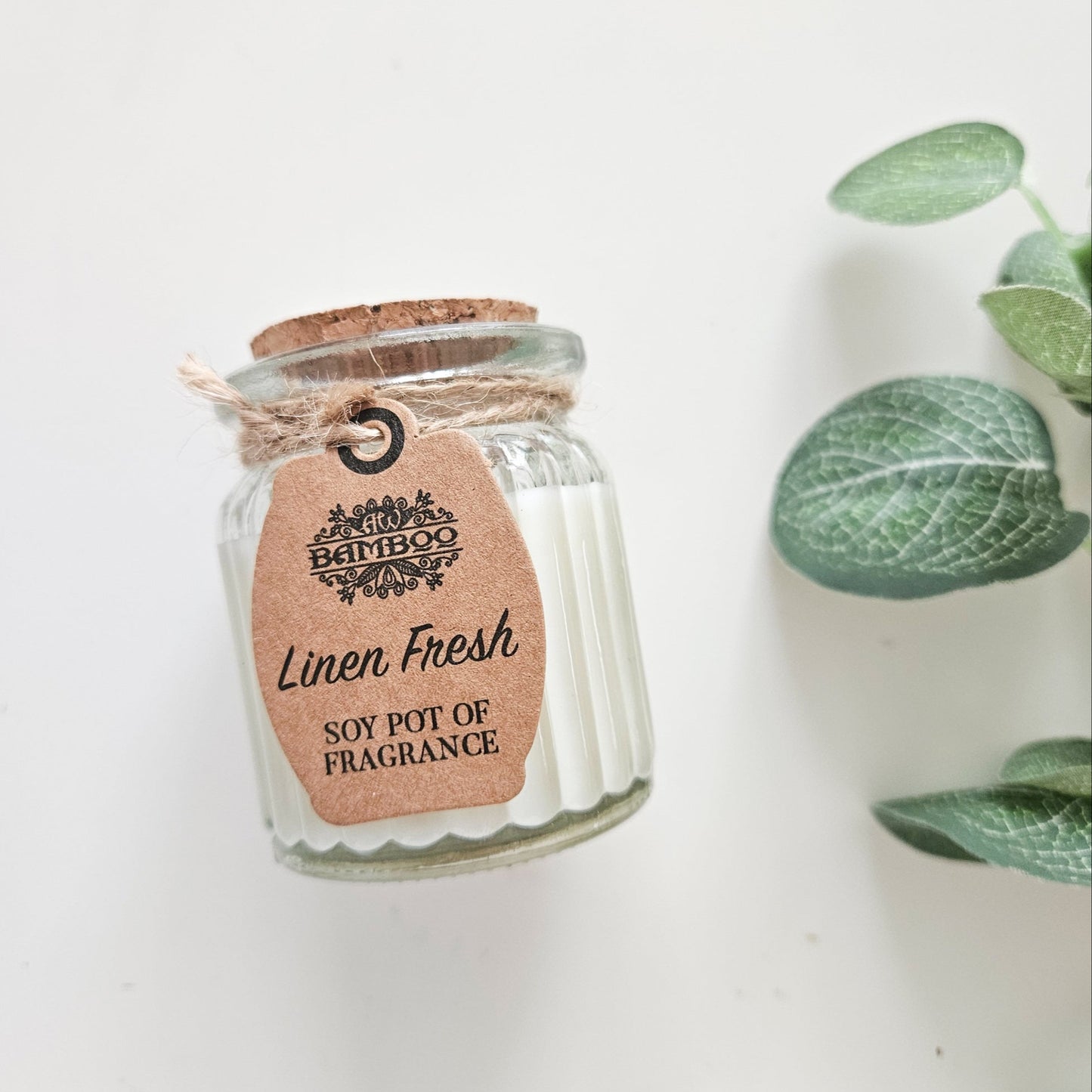 Fresh Linen Soy Candle | Build Your Own Care package for Her