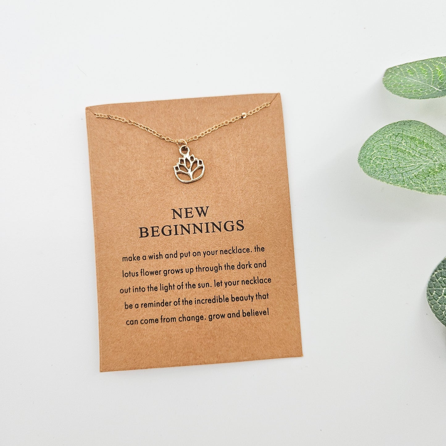 Lotus Necklace Gift – New Beginnings | Build Your Own Gift Box