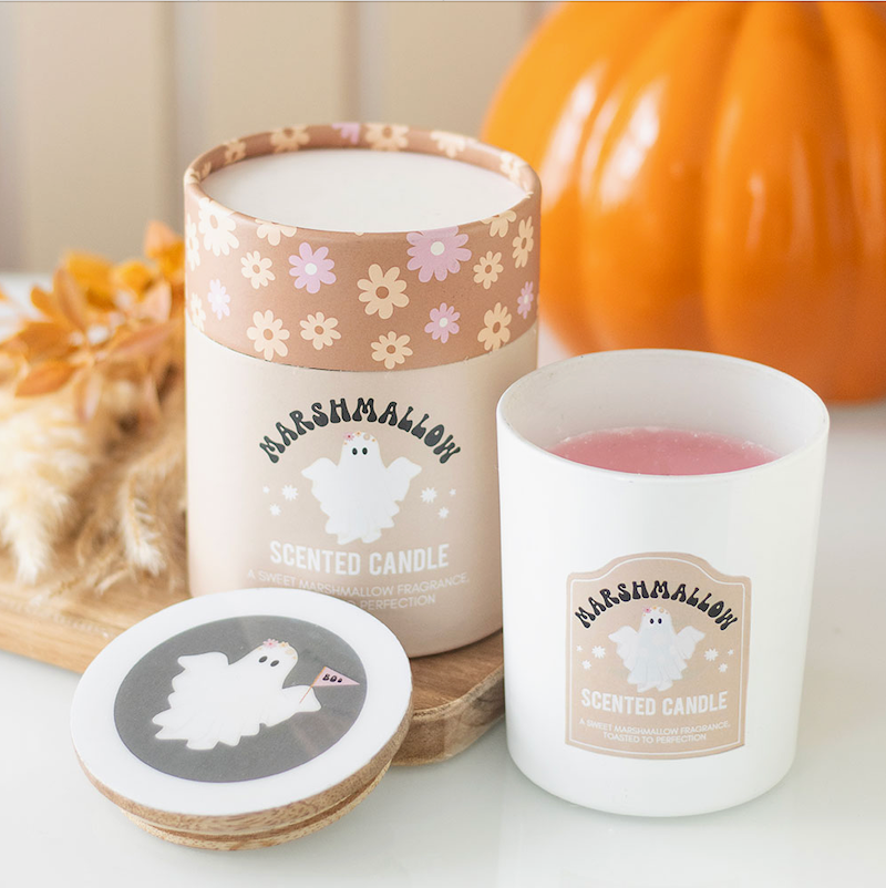 Marshmallow Scented Candle | Build Your Own halloween pamper hamper for Her