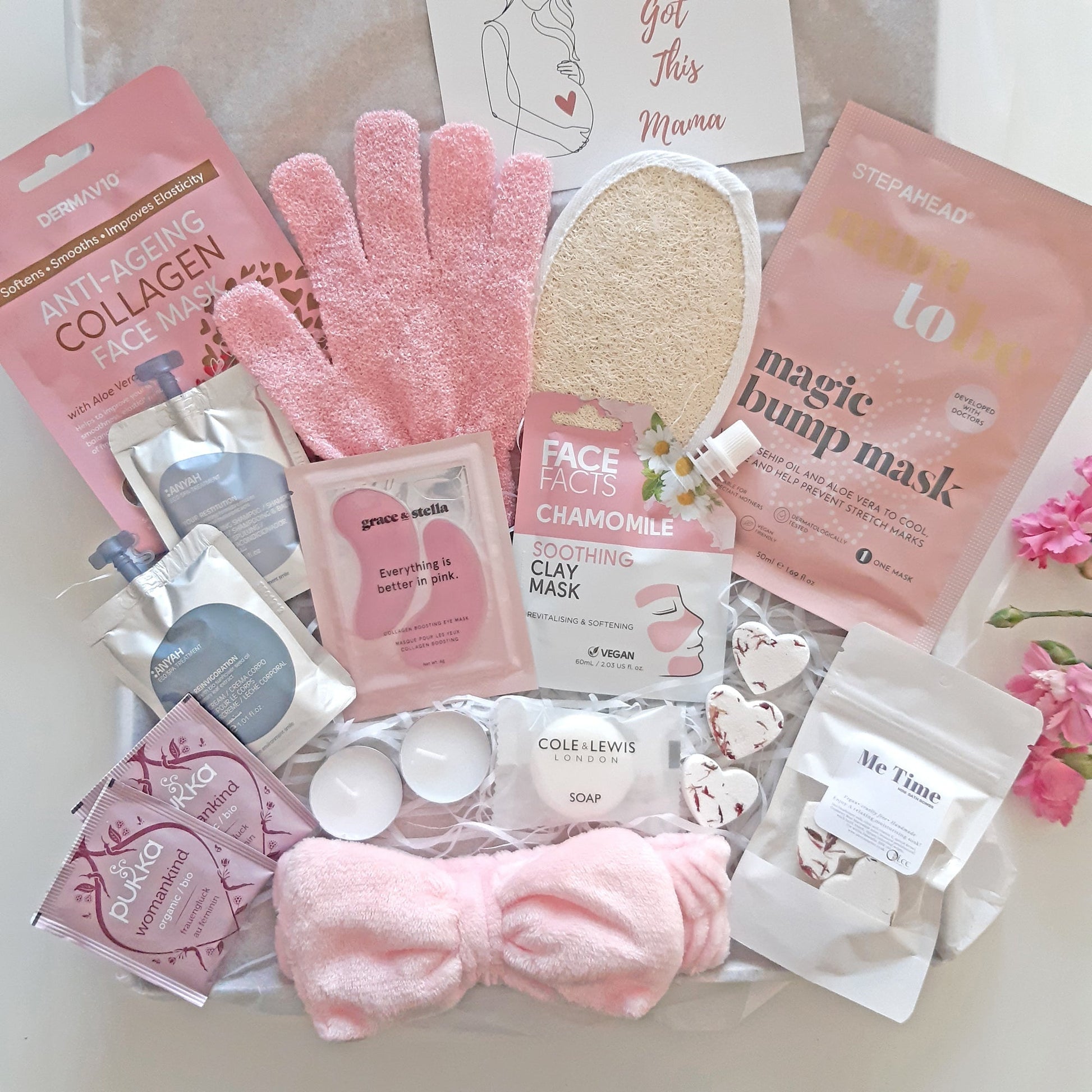 Pink mum to be hamper pregnancy pamper hamper