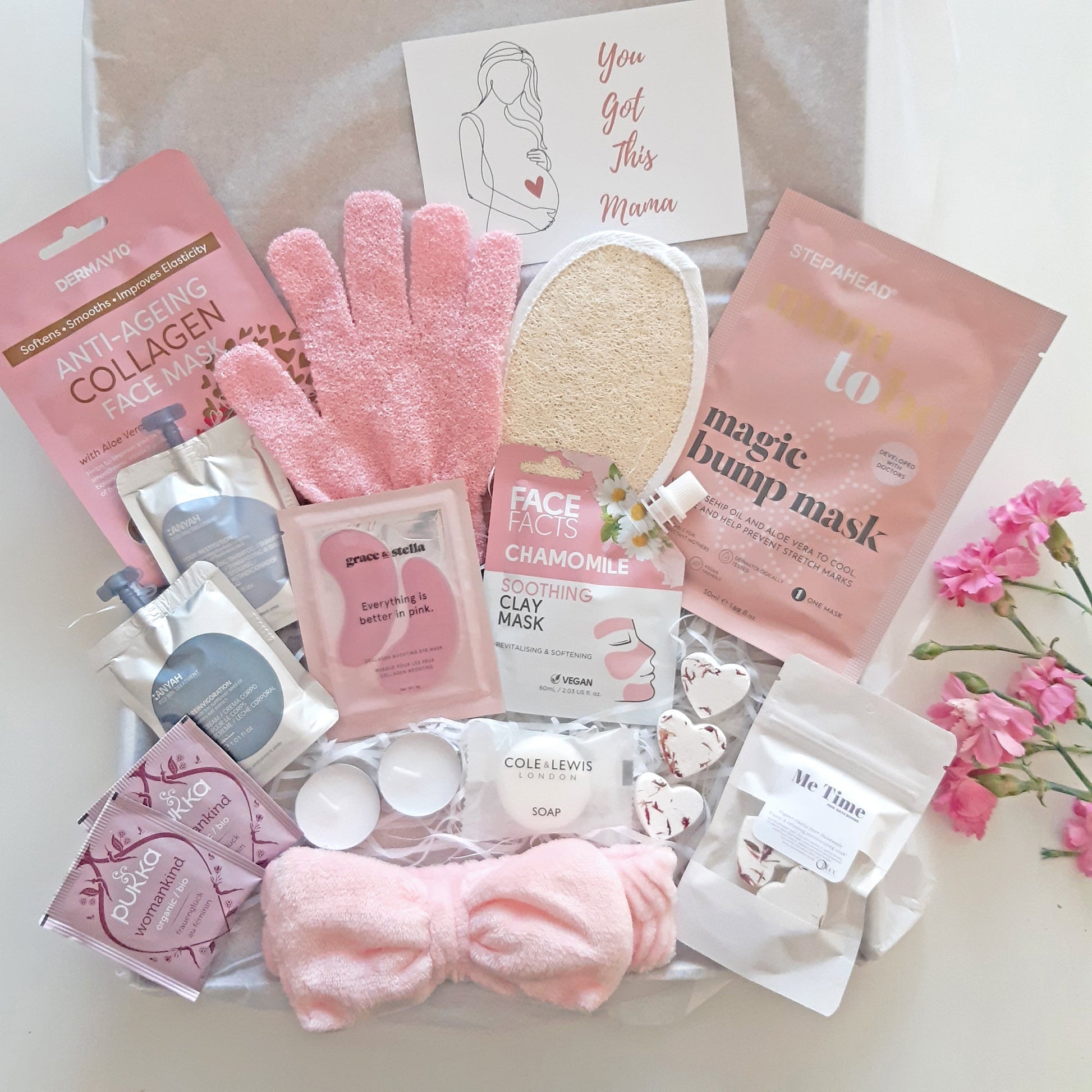 Pink mum to be pamper set next day delivery self care gifts