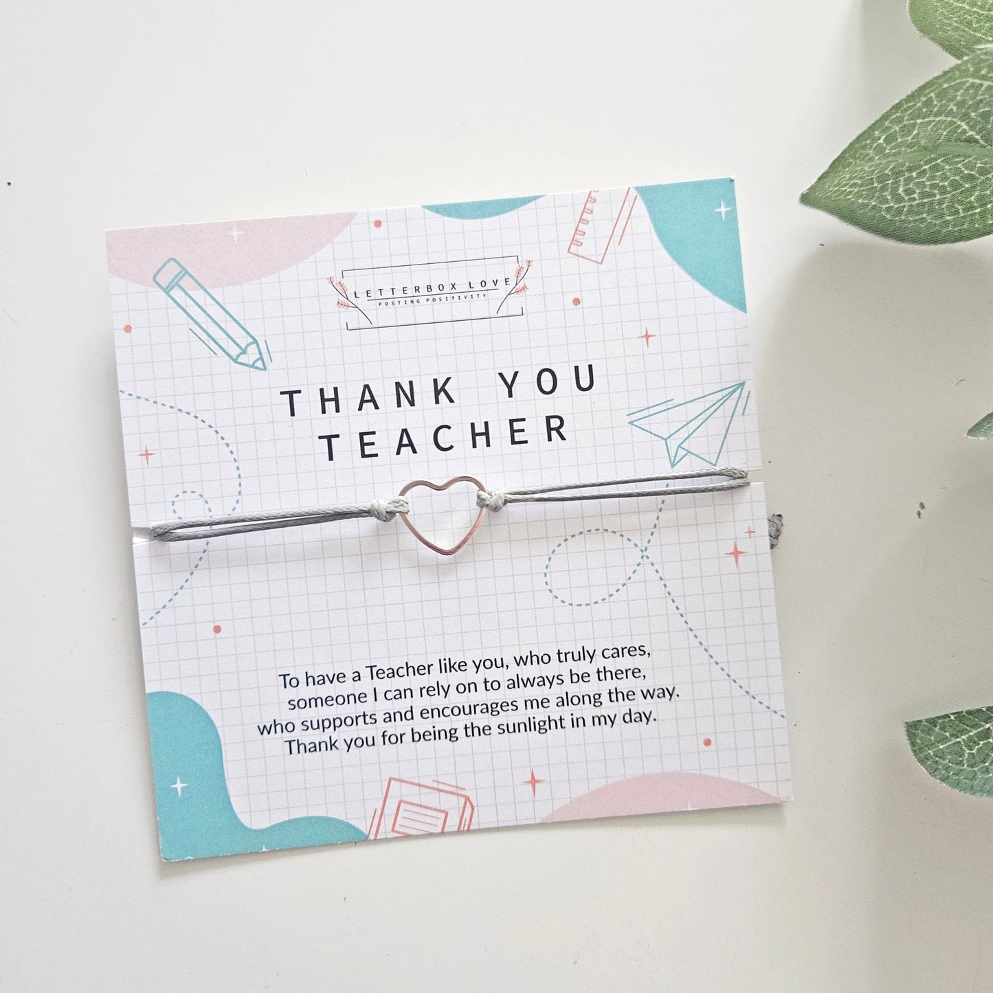 Teacher Thank You Bracelet Present For Special Teacher