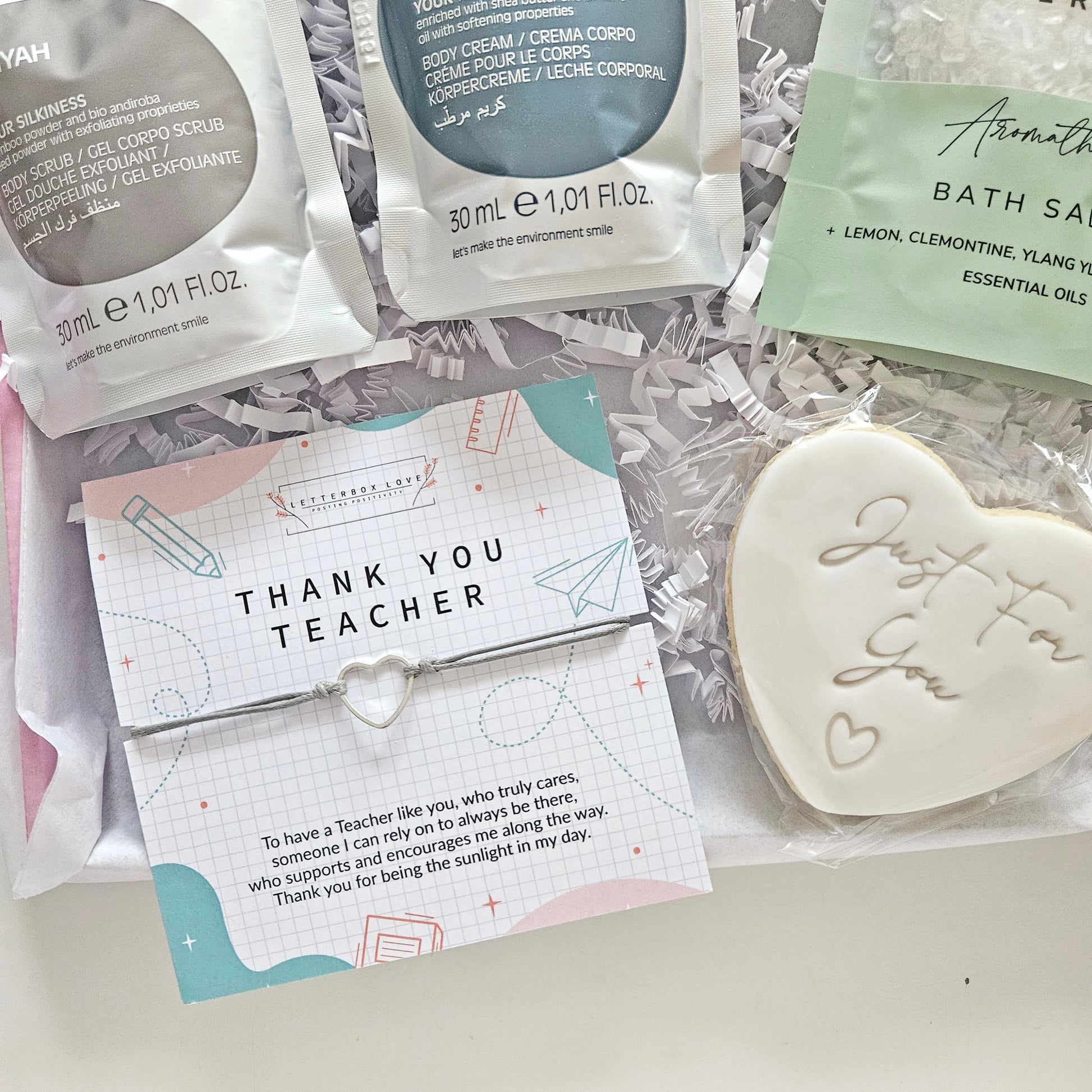 Thank You Teacher Gift Box | Mini Pamper Letterbox Set for Teacher Appreciation