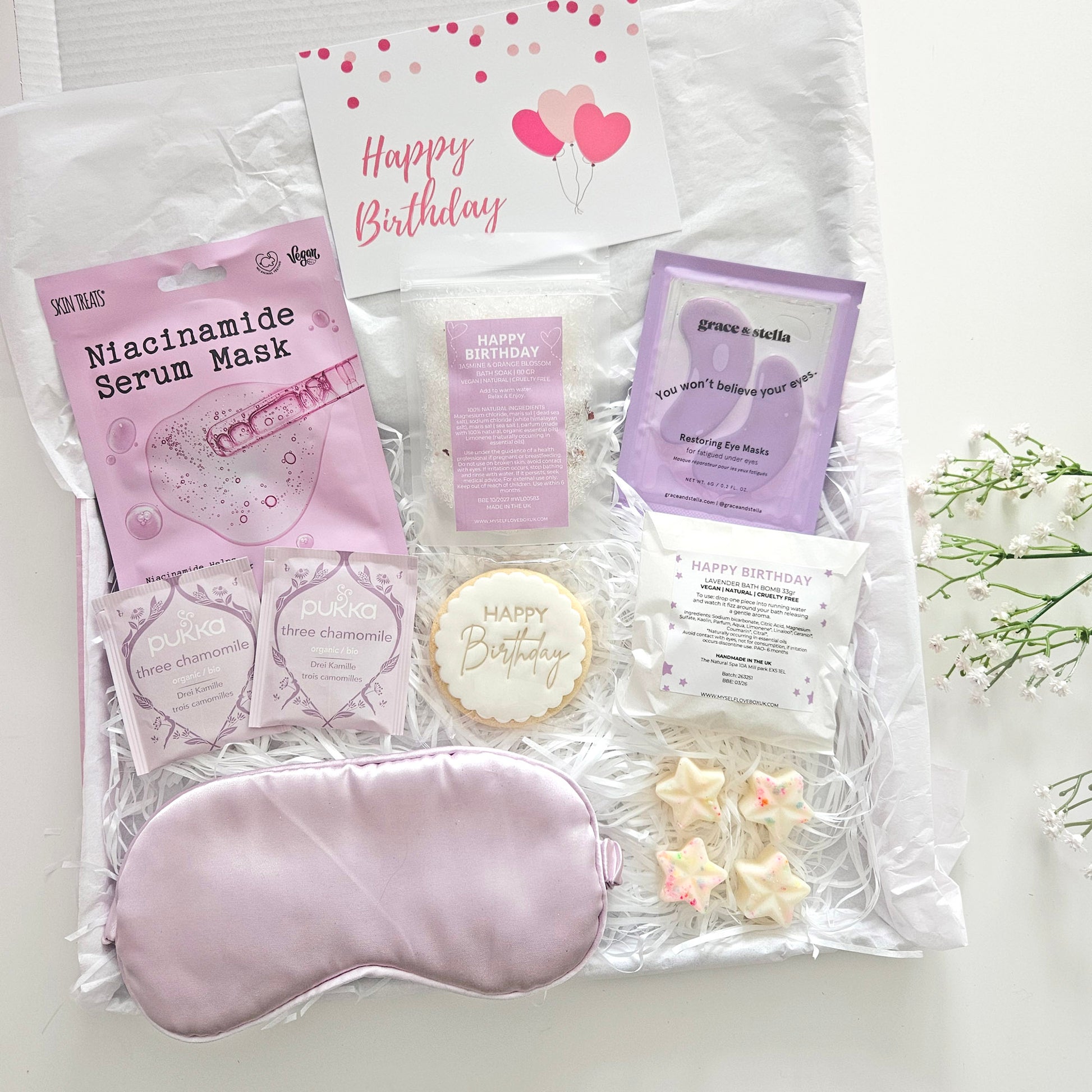 Vegan Birthday Pamper Box | Letterbox Gifts for Her Next Day Delivery