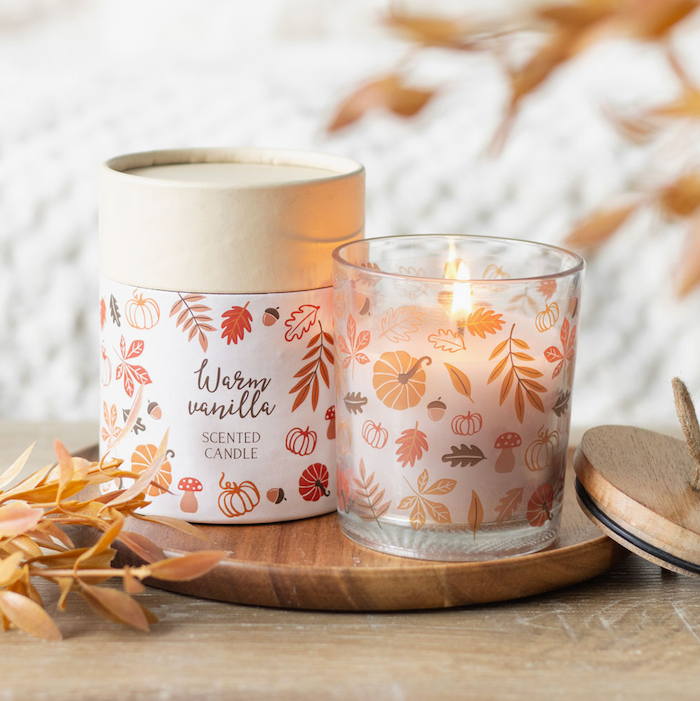Warm Vanilla Scented Candle | Build Your Own Autumn care package