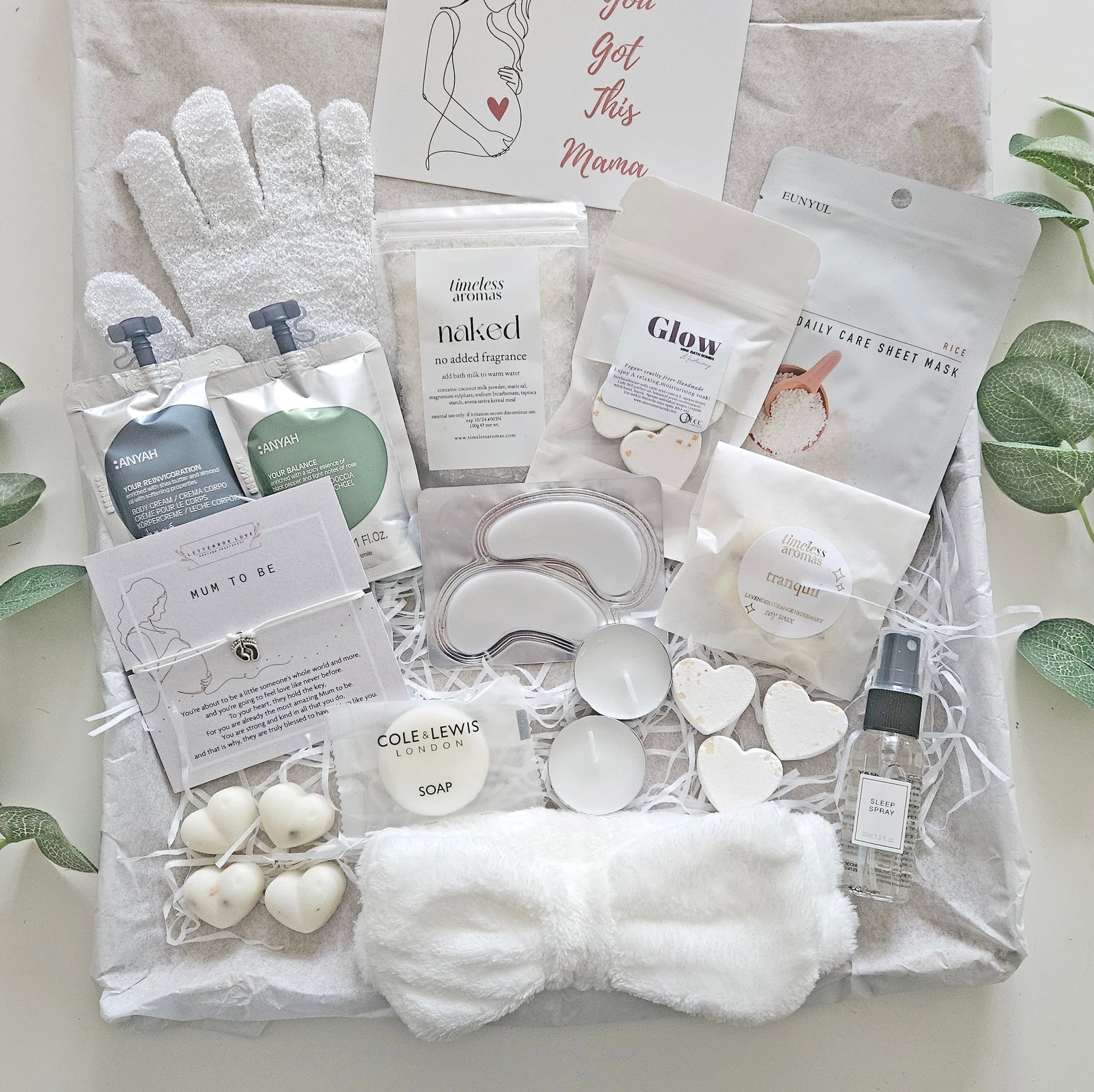 unisex mother to be self care hamper neutral gender maternity pamper hamper
