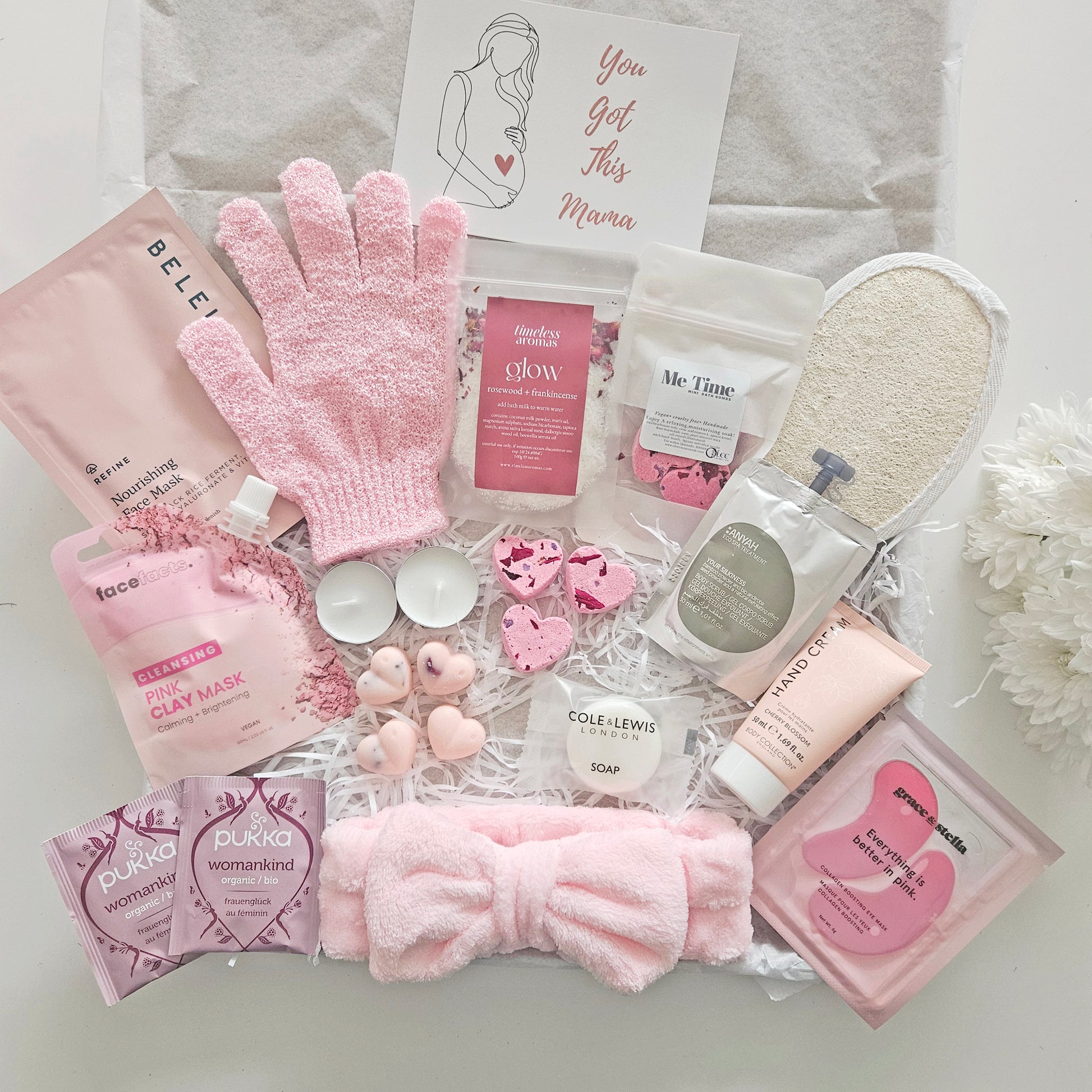 Pink new mum to be luxury hamper | Maternity hamper