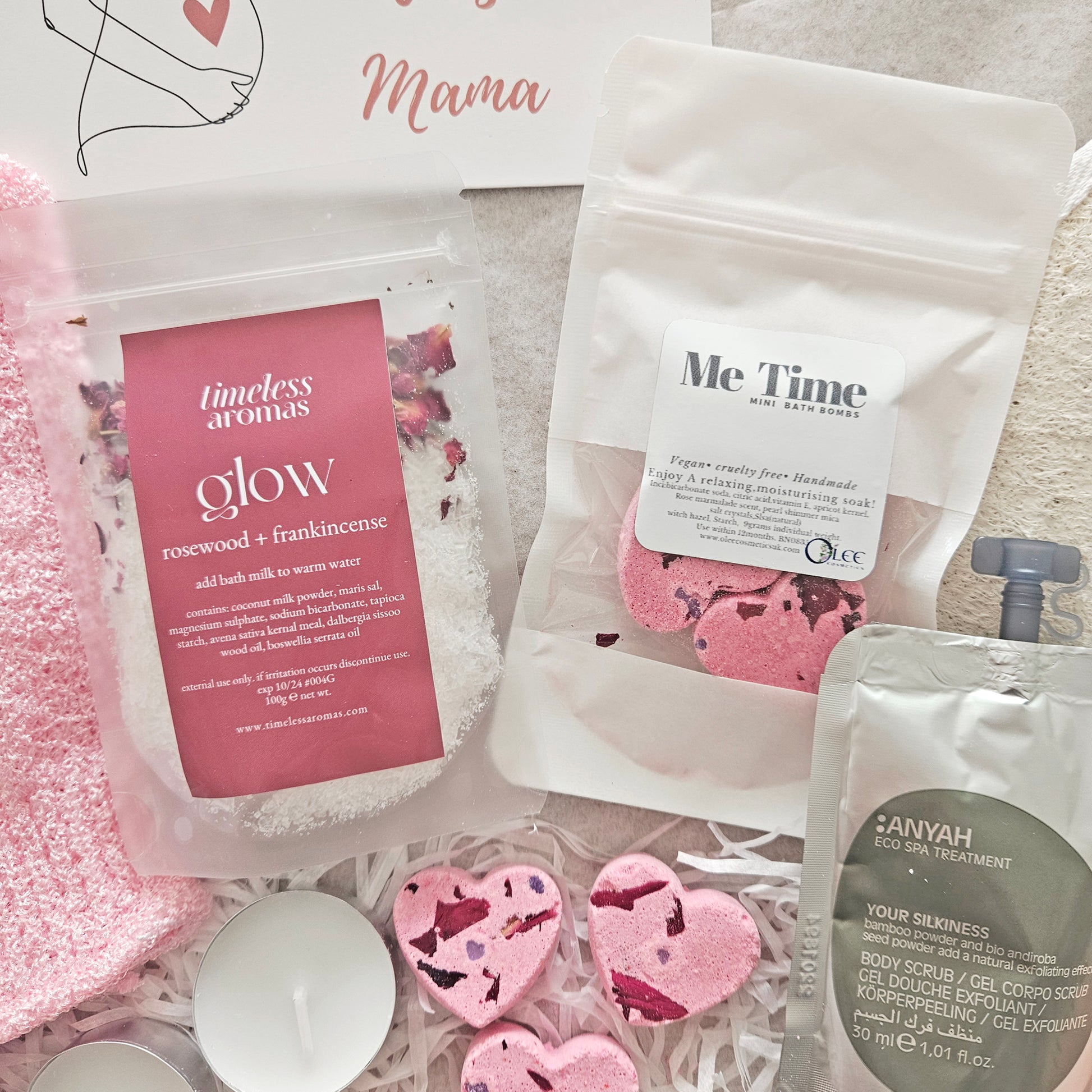 Pink self care box | Pamper hamper gift set uk