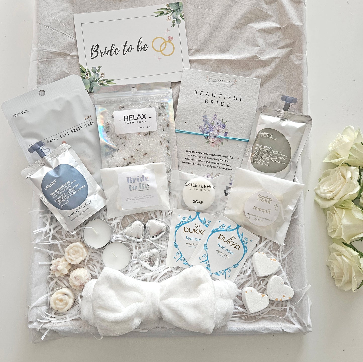 bride to be hamper | white bridal gift box