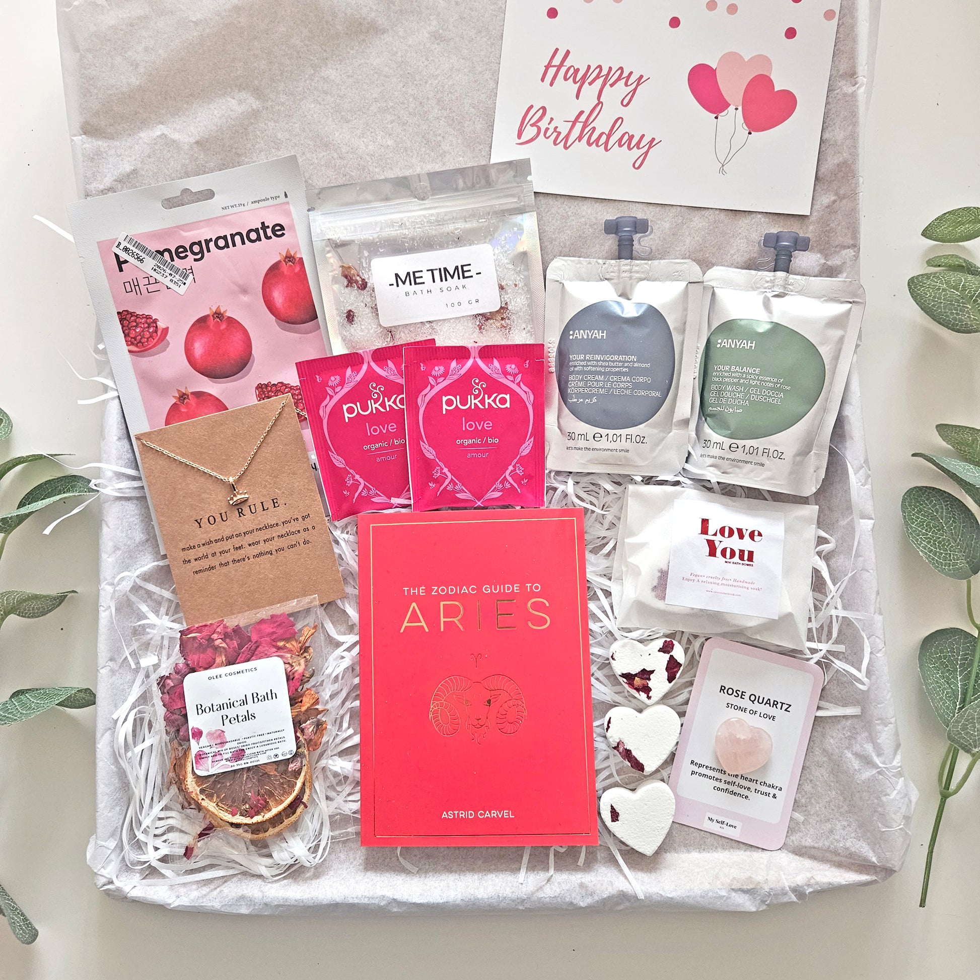 Aries birthday hamper for her | Aries zodiac sign book