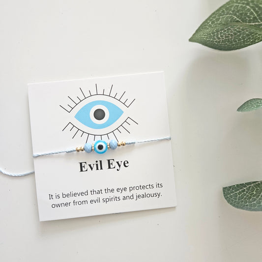 EVIL EYE BRACELET LIGHT BLUE