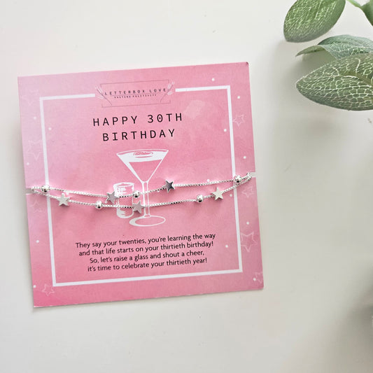 30th Birthday Bracelet | Build Your Own 30th Birthday Hamper for Her
