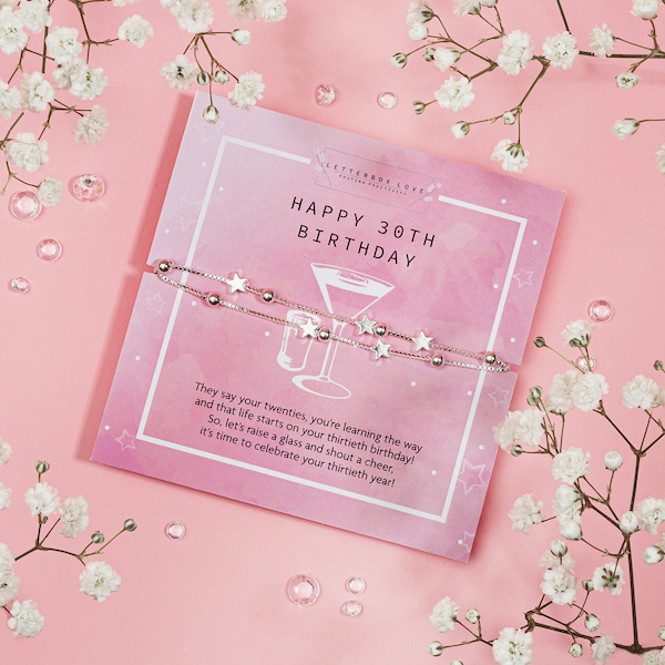 30th Birthday Bracelet | Build Your Own 30th Birthday gift box for Her