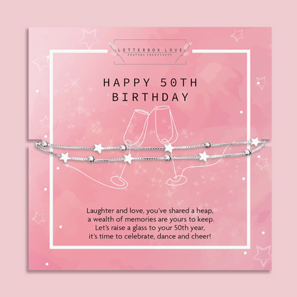 50th Birthday Bracelet | Build Your Own Birthday Gift Box For Her
