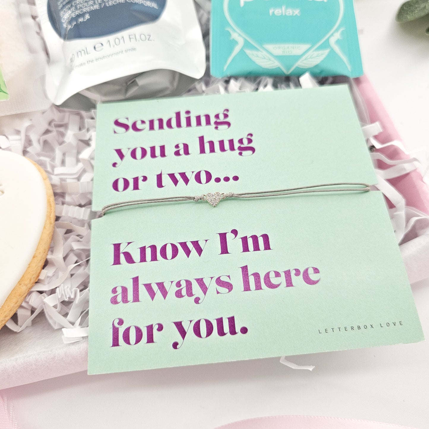 A Hug in a Box Vegan Mini Letterbox Gift | Thoughtful self care gifts next day delivery