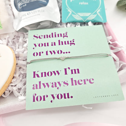 A Hug in a Box Vegan Mini Letterbox Gift | Thoughtful self care gifts next day delivery