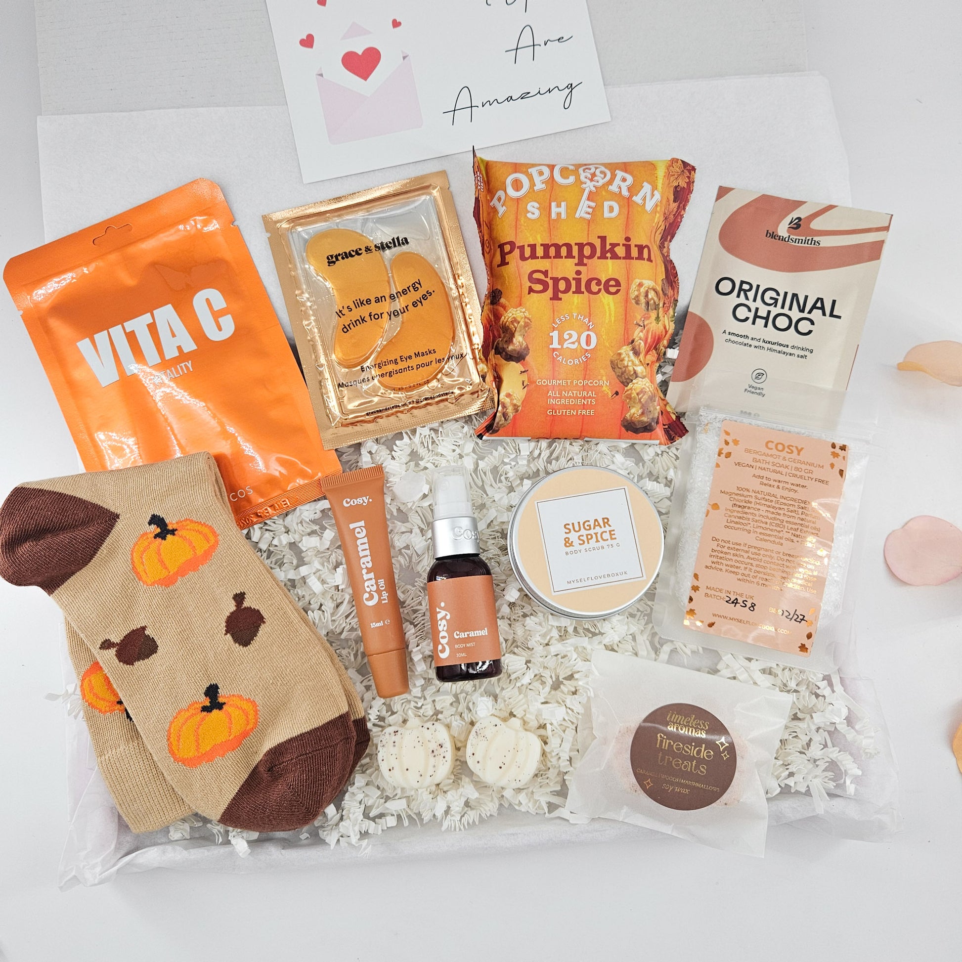 Autumn Pamper Gift Box for Her | Pumpkin & Caramel Box