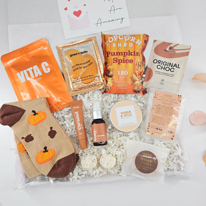 Autumn Pamper Gift Box for Her | Pumpkin & Caramel Box