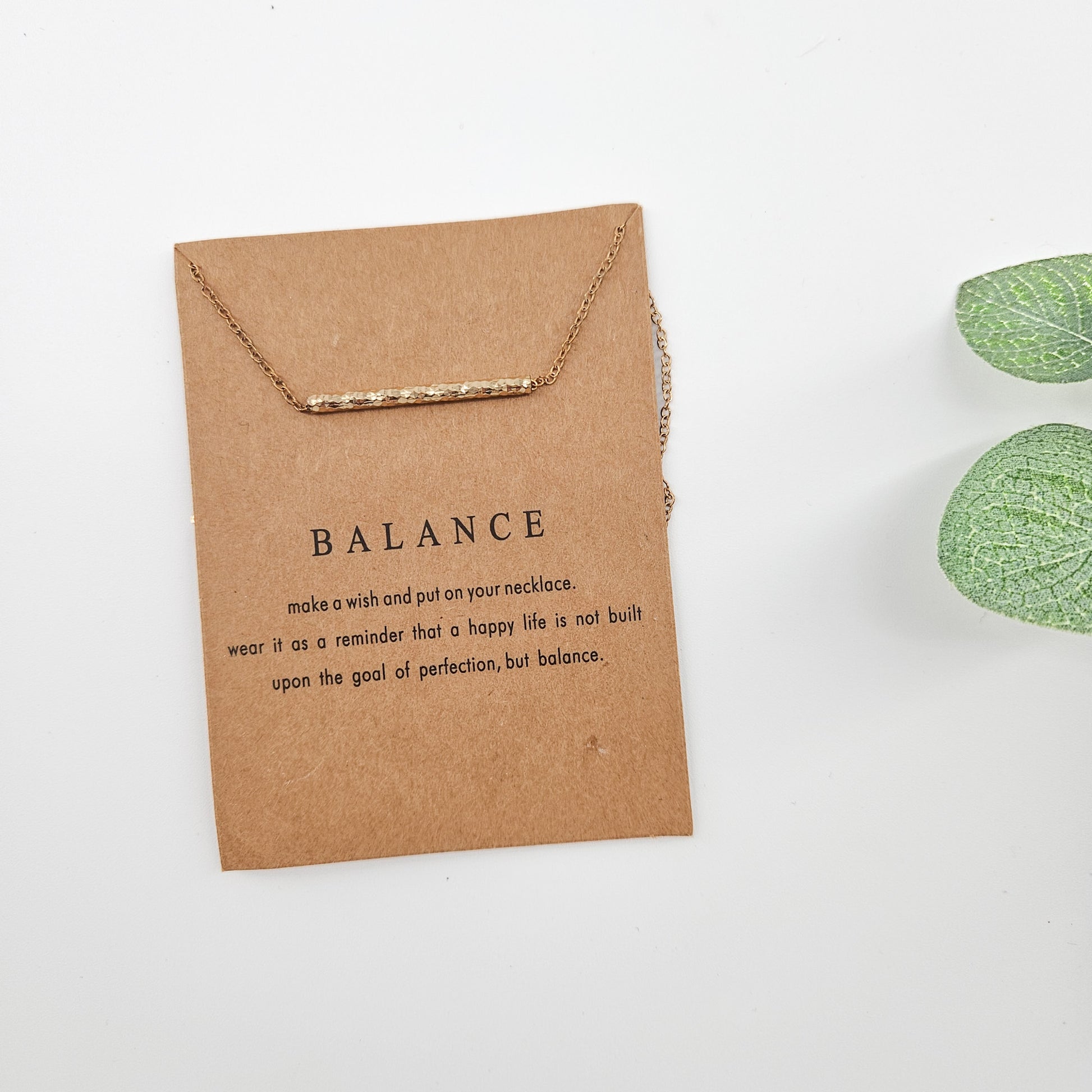 Balance Bar Necklace | Minimalist Gold Necklace Gift for her