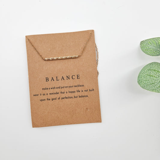 Balance Bar Necklace | Minimalist Gold Necklace Gift for her