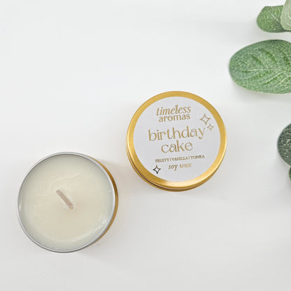 Birthday Cake Handmade Soy Wax Candle | Mini Birthday Candle Gift