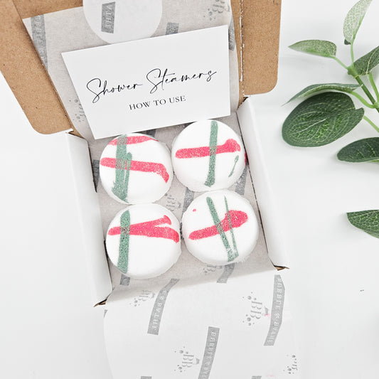 Candy Cane Shower Steamers Box | Build Your Own Secret Santa Gifts