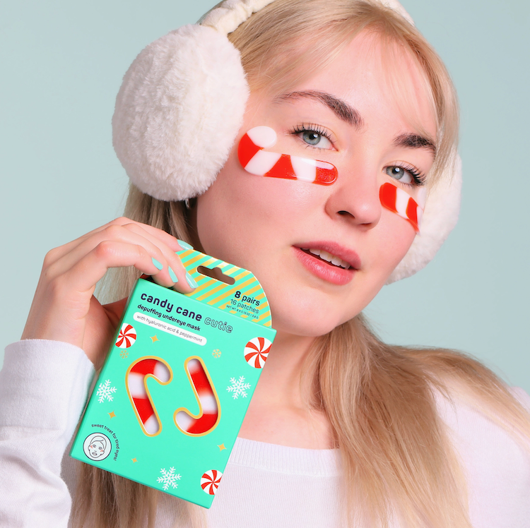 Candy Cane Under Eye Masks | Build Your Own Christmas care package for her