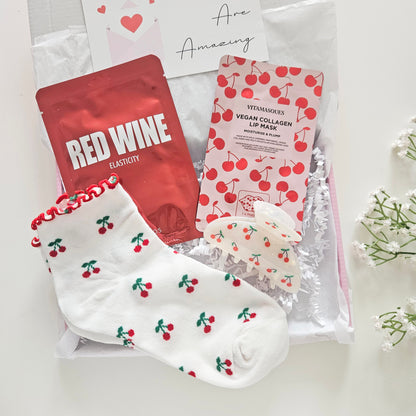 Cherry Pamper Gift Box | Cute Self-Care Set for Her