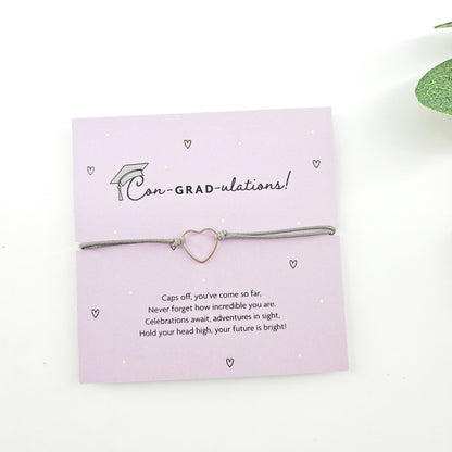 Con-GRAD-ulations Heart Bracelet | Graduation Gift