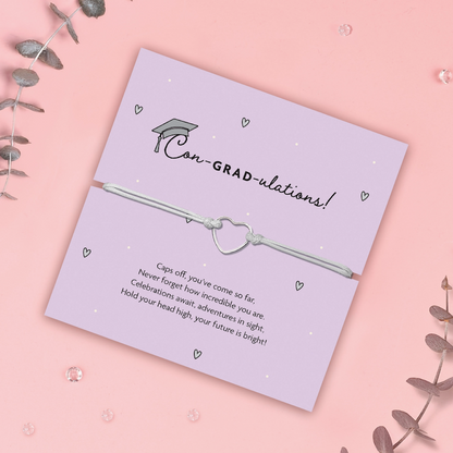 Con-GRAD-ulations Heart Bracelet | Graduation Gift Uk
