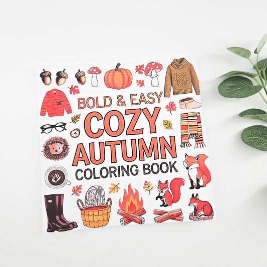 Cozy Autumn Coloring Book | Relaxing Autumn Gift for Her