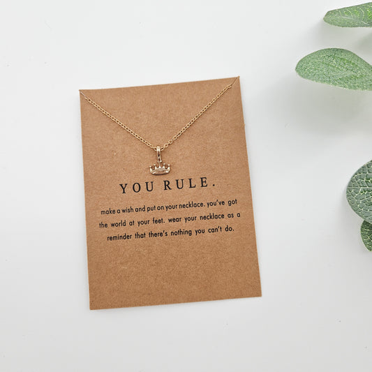 Crown Necklace Gift – You Rule | Build Your Own Gift Box