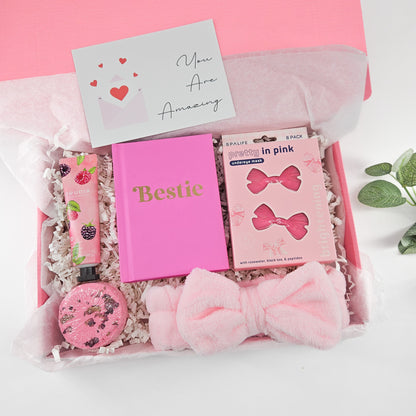 Friendship Gift Box | Pink Self Care Gift Box Next Day Delivery