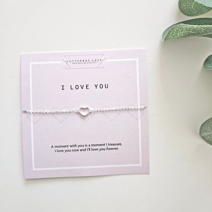 I Love You Bracelet | Personalise Your Own I Love You Gift Box