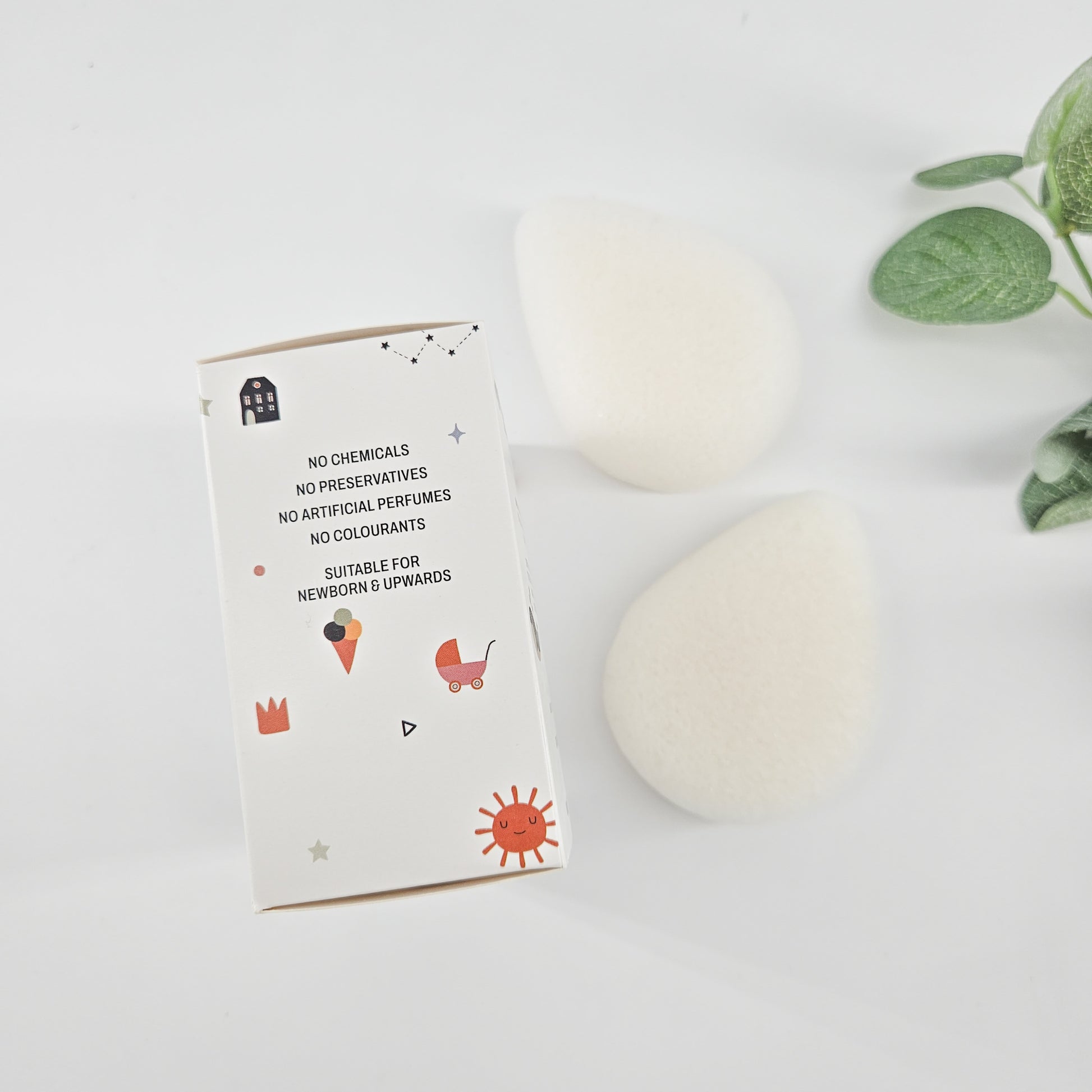 Konjac Baby Sponge Set - Gentle Baby Bath Gift | Build Your Own Gift Set Uk