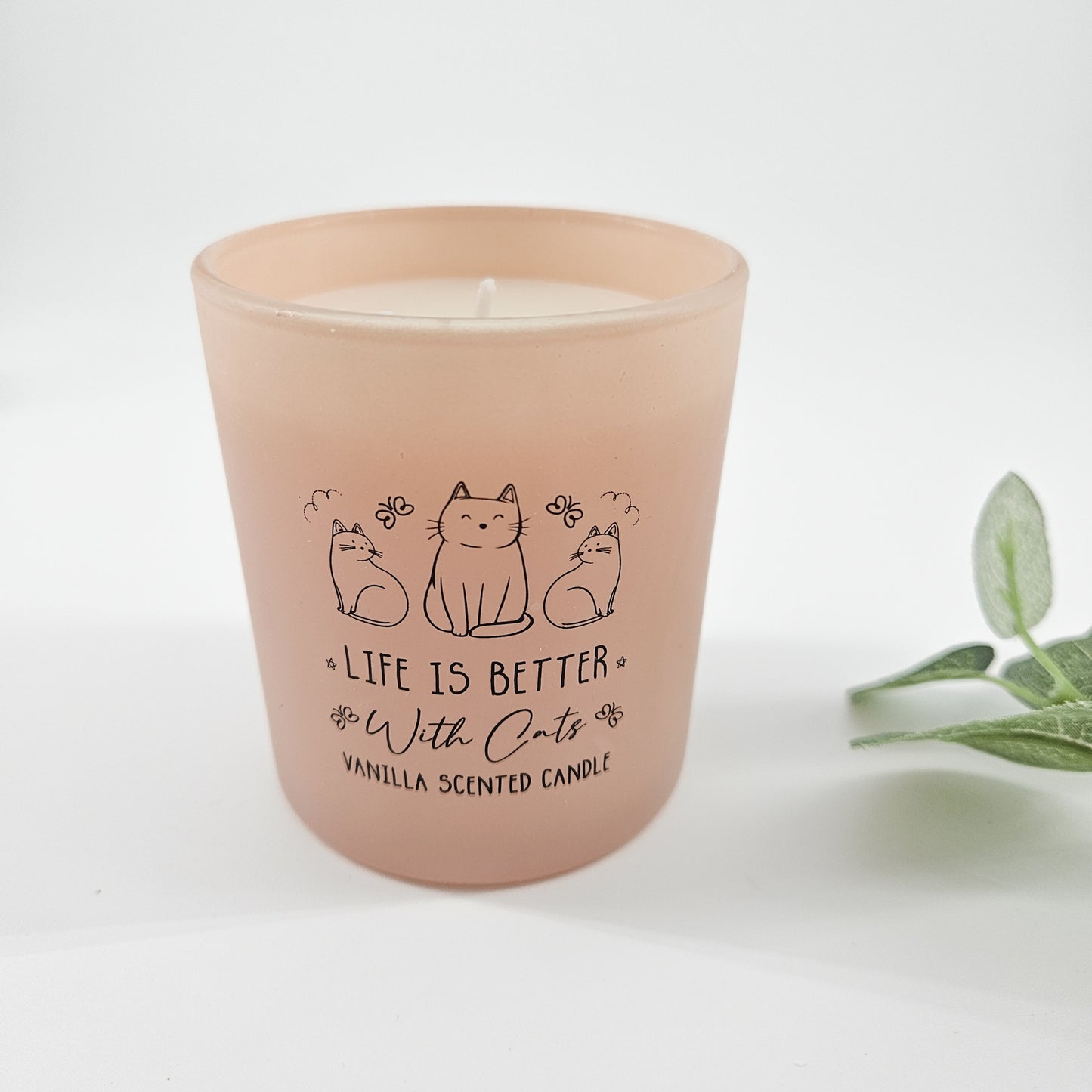 Life Is Better With Cats Candle | Vanilla Scented Cat Lover Gift