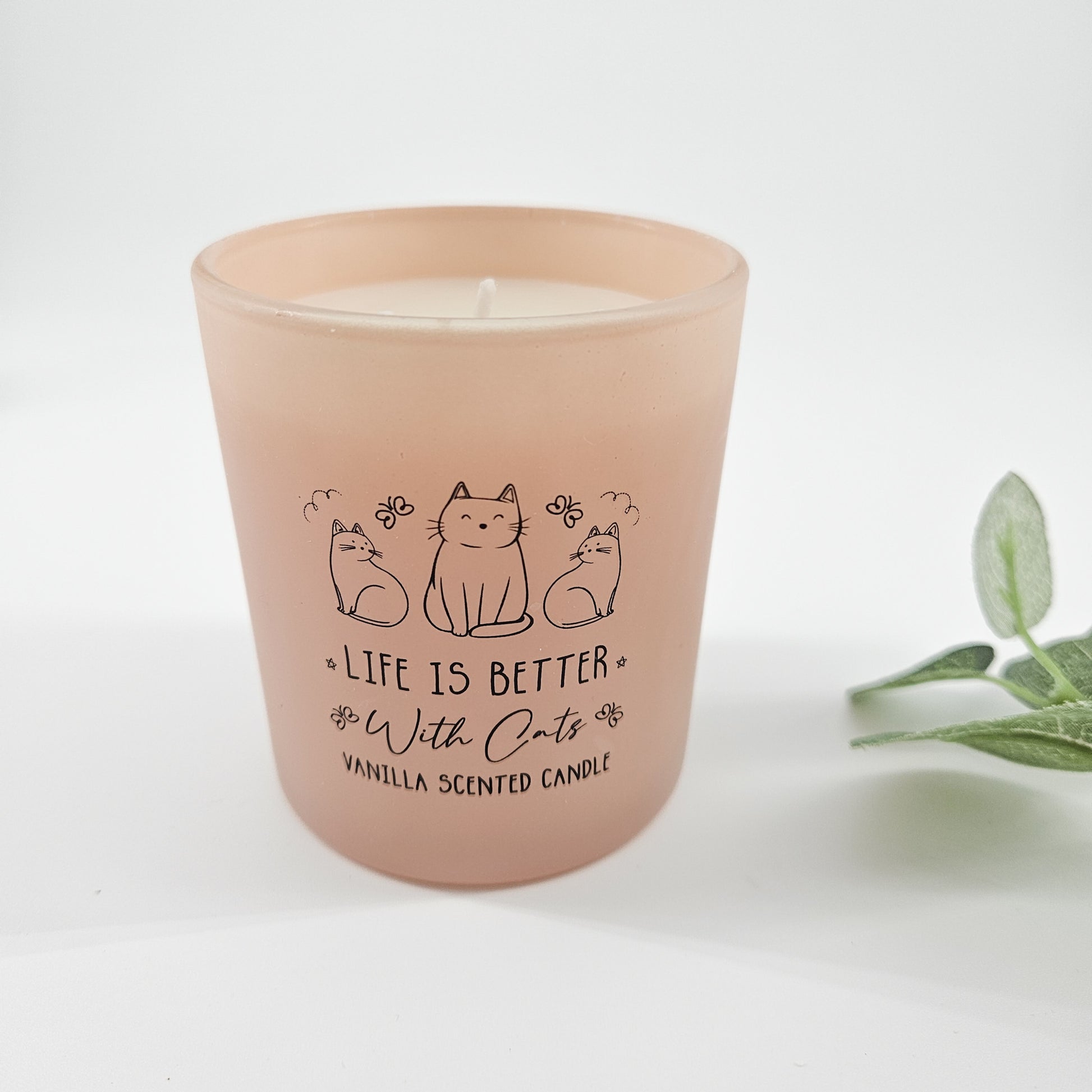 Life Is Better With Cats Candle | Vanilla Scented Cat Lover Gift