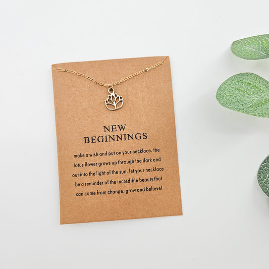 Lotus Necklace Gift – New Beginnings | Build Your Own Gift Box