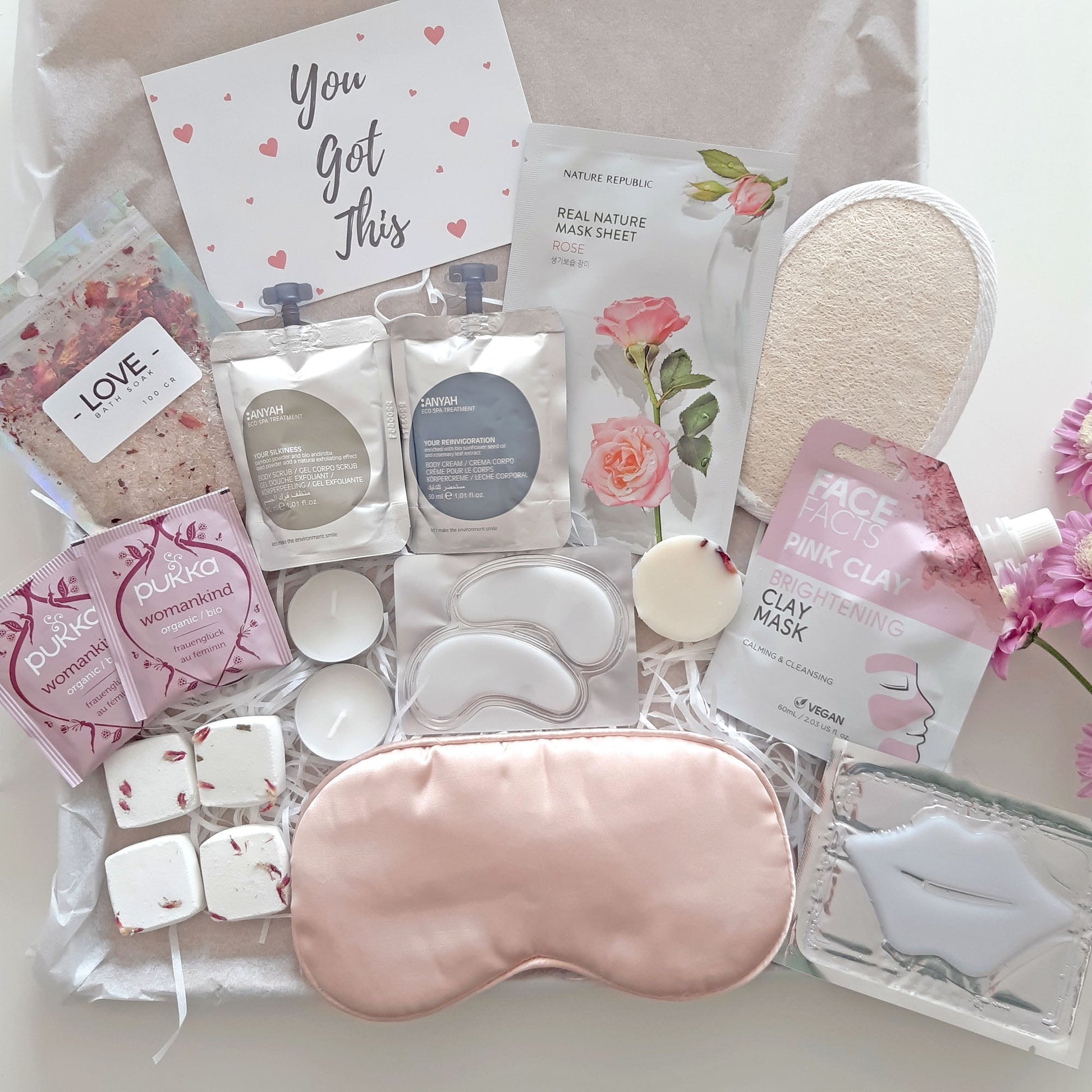 Luxury Blush Self Care Box | Curated care package Gifts Next Day Delivery