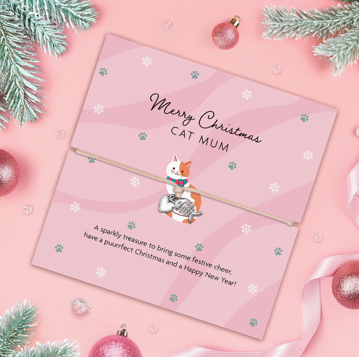 Merry Christmas Cat Mum Bracelet | Build Your Own Letterbox Gifts for her