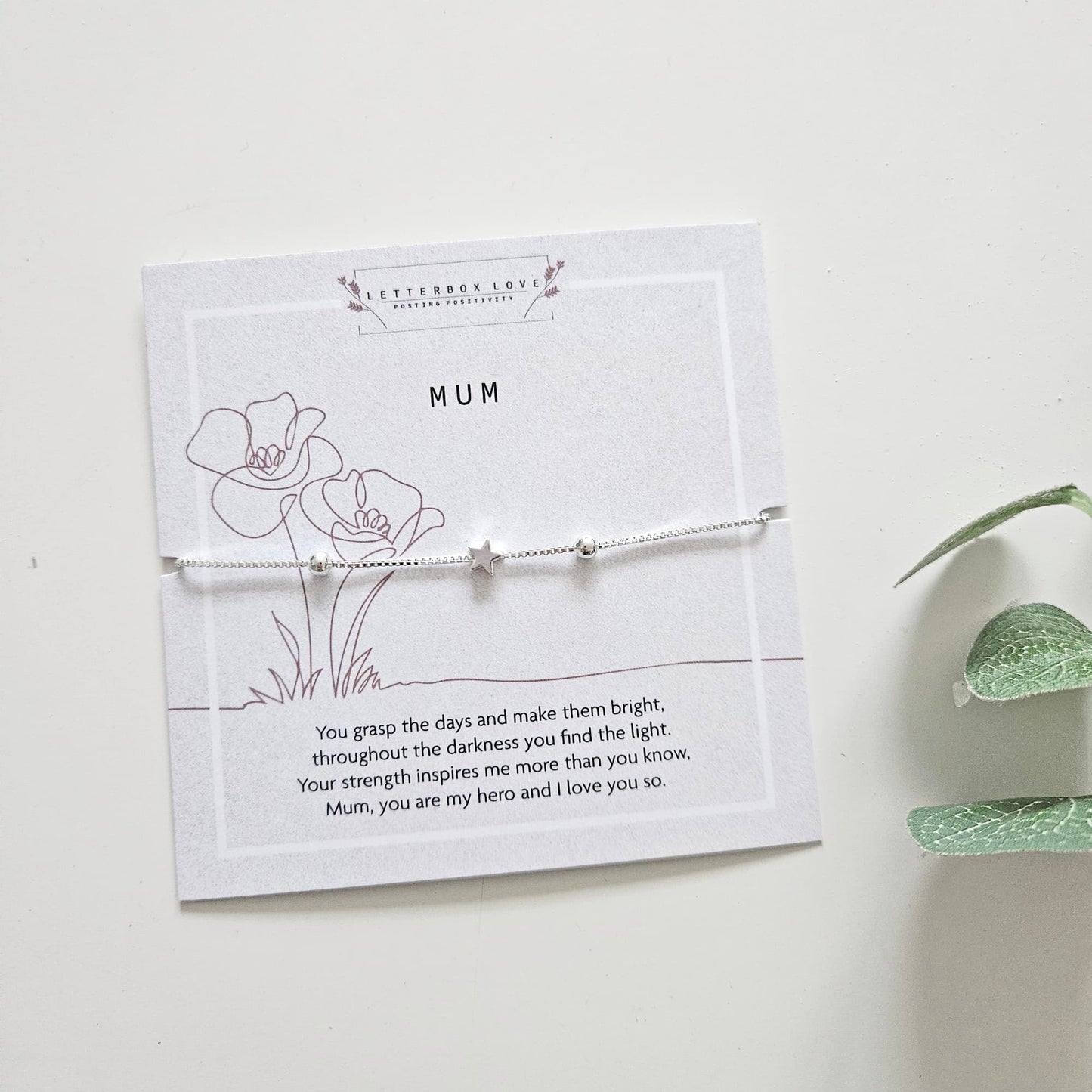 Mum Silver Plated Bracelet | Build Your Own Thank You Gift Box for Mum