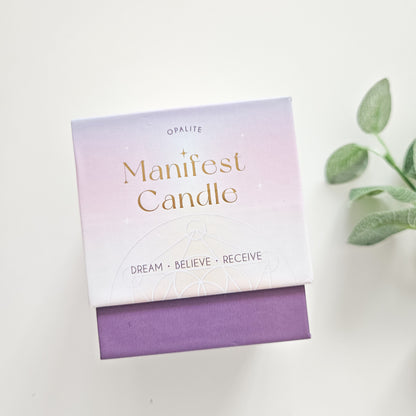 Opalite Manifest Candle | Build Your Own wellness gifts For Friends