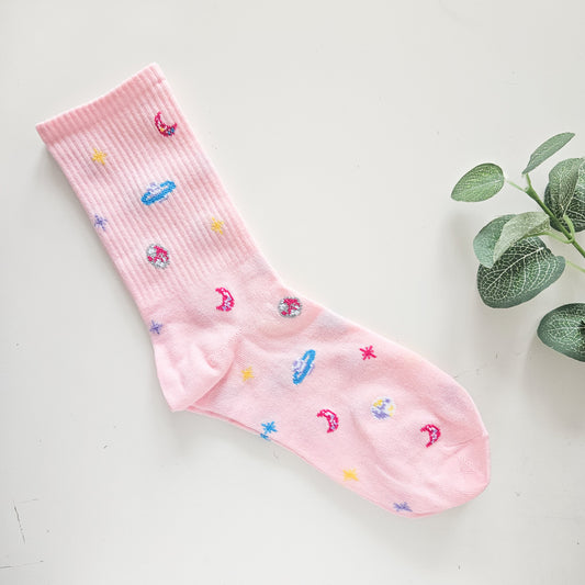 Pink Cosmic Dreams Socks | Build Your Own Birthday Gift Box For her