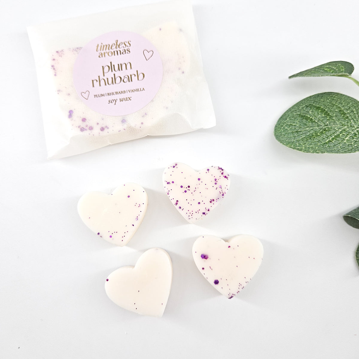  Plum & Rhubarb Heart Wax Melts | Build Your Own Gift Box