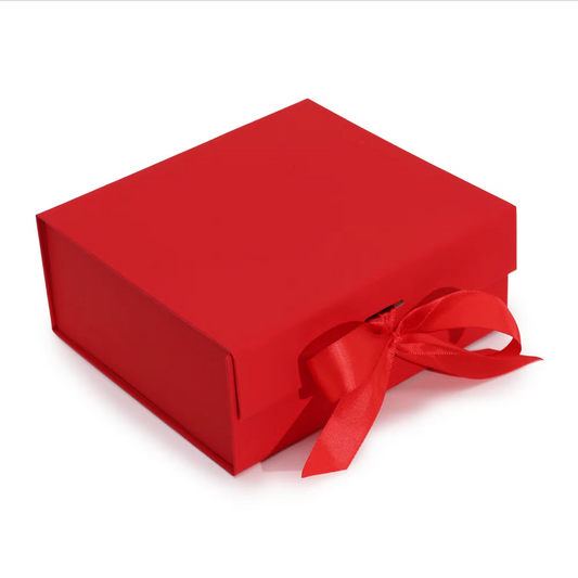 Red Magnetic Gift Box with Ribbon | Build Your Own Hamper