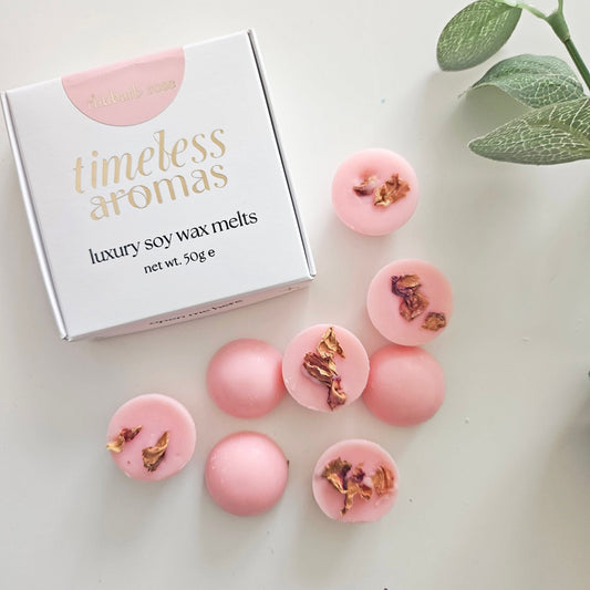 Rhubarb Rose Wax Melts | Build Your Own Luxury pamper Gift Set For Her