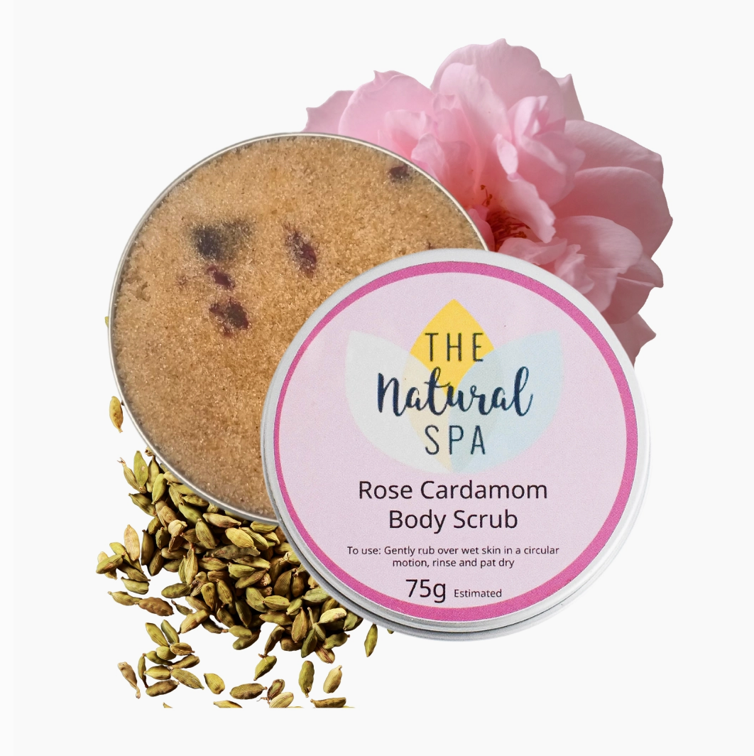 Rose Cardamom Body Scrub | Build Your Own Spa Gift set for female friends