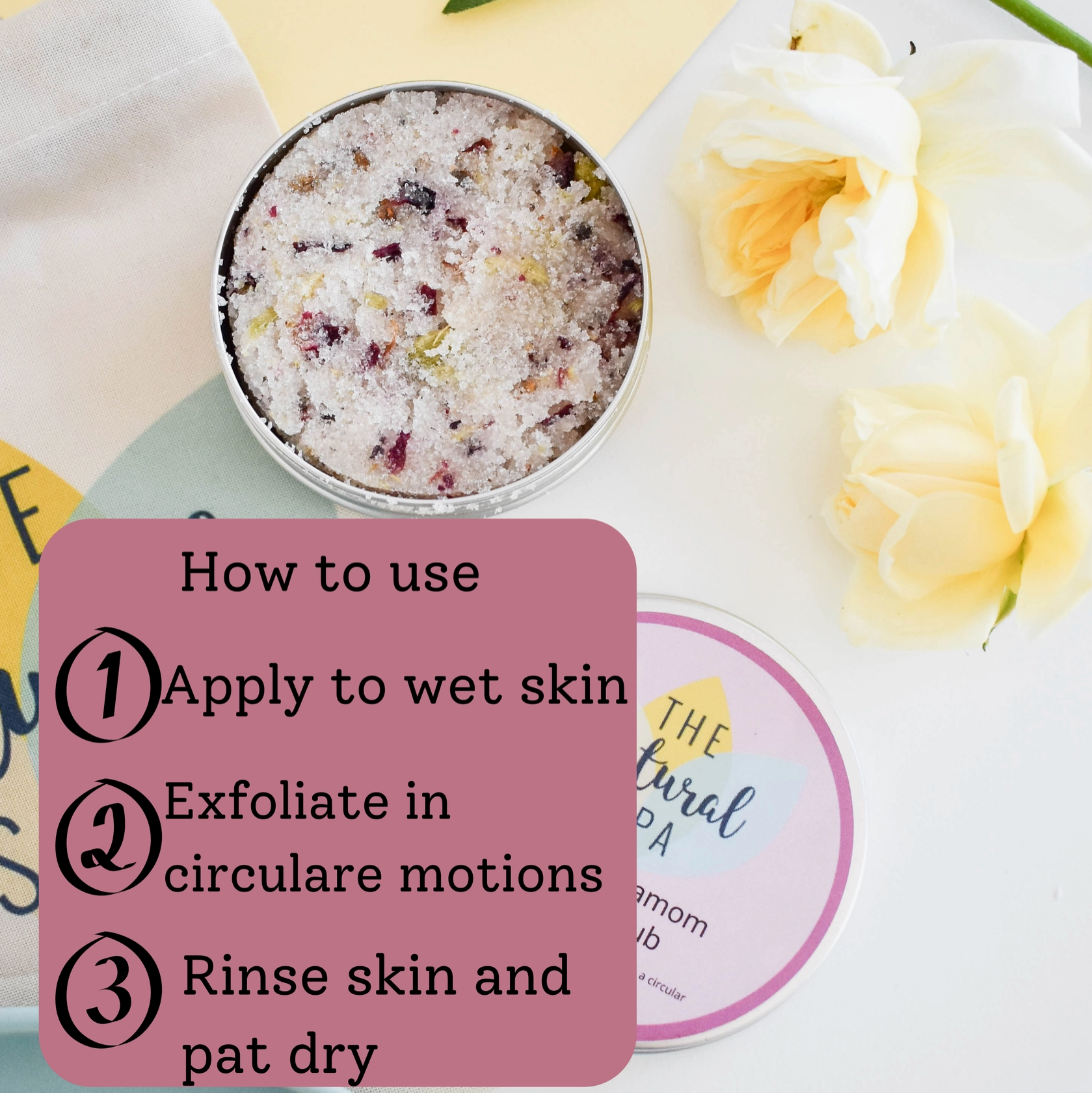 Rose Cardamom Body Scrub | Build Your Own wellbeing gift box for women
