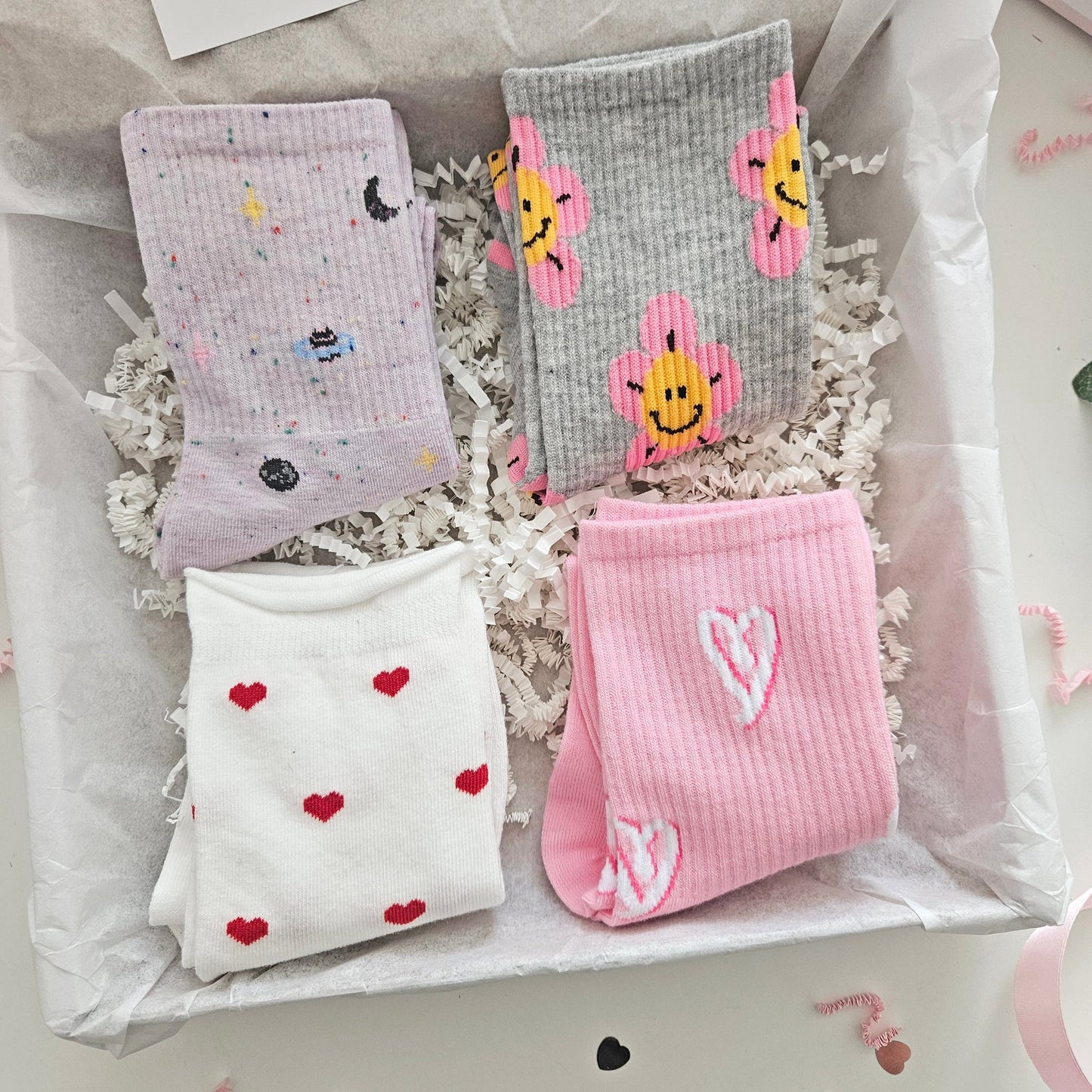 Set of socks self care hamper Get well soon present for her